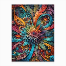Psychedelic Flower 2 Canvas Print