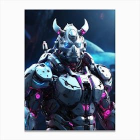 Rhino In Cyborg Body #1 Canvas Print