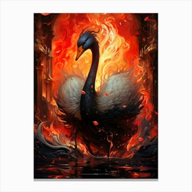 Fire Swan Canvas Print