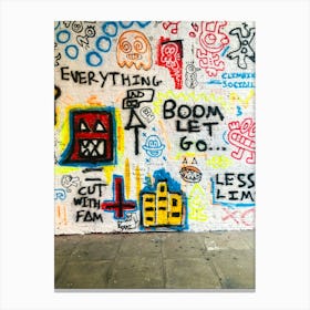 Boom Lets Go Collage Canvas Print