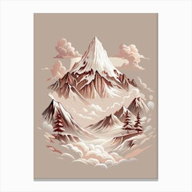 Mountains In The Clouds Canvas Print