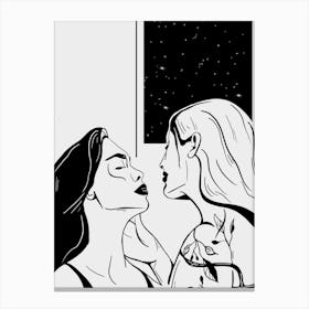 Girls Kissing Lgbtq 2 Canvas Print