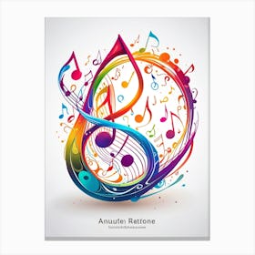 Abstract Musical Notes Canvas Print