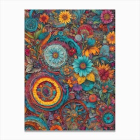 Colorful Flowers 4 Canvas Print