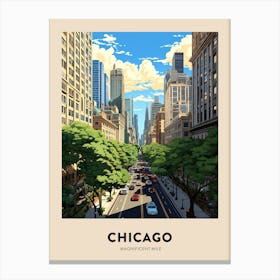 Magnificent Mile 6 Chicago Travel Poster Canvas Print
