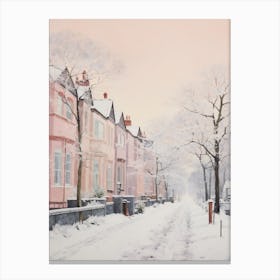 Dreamy Winter Painting Belfast Northern Ireland 4 Canvas Print