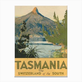 Tasmania Vintage Travel Poster Canvas Print