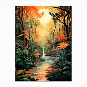 Jungle Abstract Minimalist 11 Canvas Print