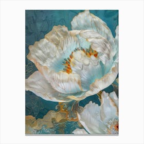 White Peonies Canvas Print