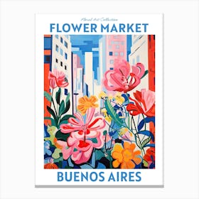 Buenos Aires Argentina Flower Market Floral Art Print Travel Print Plant Art Modern Style Canvas Print