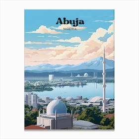 Abuja Nigeria National Building Travel Illustration Canvas Print