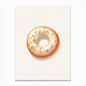 Brunch Bagel Marker Art 1 Canvas Print