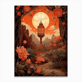 Chinese Lantern Flower Victorian Style 0 Canvas Print