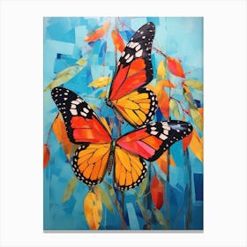 Pop Art Glasswing Butterflies 1 Canvas Print