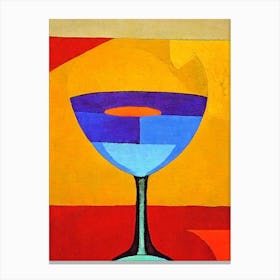 Blue Shark Paul Klee Inspired Abstract Cocktail Poster Canvas Print