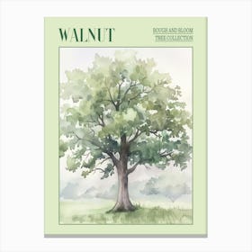 Walnut Tree Atmospheric Watercolour Painting 1 Poster Canvas Print