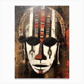 Artful Ancestry; Tribal Mask Reflections Canvas Print