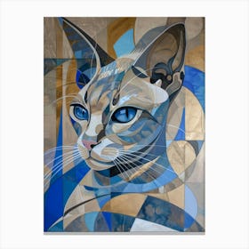 Blue Cat 14 Canvas Print