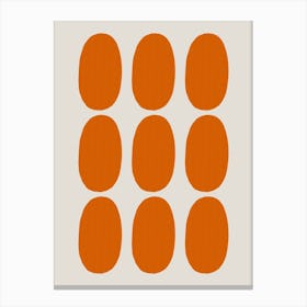 Lined Up Orange Canvas Print