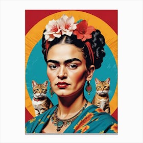 Frida Kahlo Portrait (15) Canvas Print
