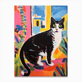 Painting Of A Cat In Agadir Morocco 1 Canvas Print