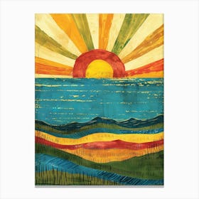 Sunrise Over The Ocean 11 Canvas Print