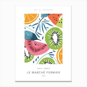 Kiwi Le Marche Fermier Poster 4 Canvas Print