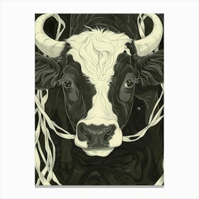 Cow With Horns 3 Canvas Print