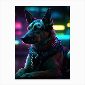 Cyberpunk Dog 8 Canvas Print