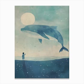 Boho Nursery 14 Whale Canvas Print