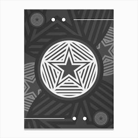Geometric Glyph Array in White and Gray n.0009 Canvas Print