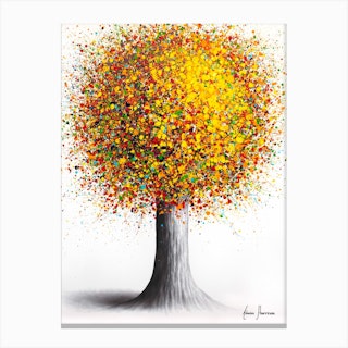 Rainbow Fusion Tree Canvas Print