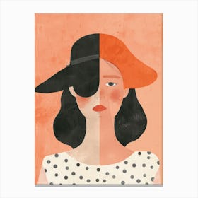 Girl In A Hat 17 Canvas Print