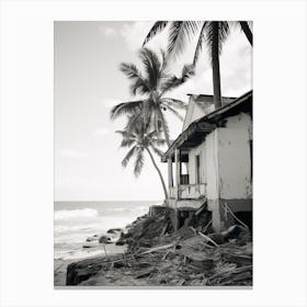 Barbados Black And White Analogue Photograph 4 Canvas Print