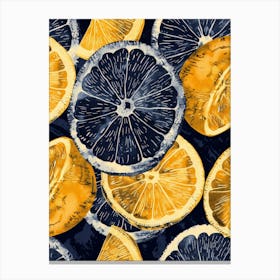 Orange Slices Seamless Pattern Canvas Print