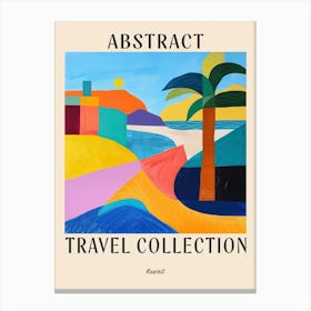 Abstract Travel Collection Poster Kuwait 1 Canvas Print