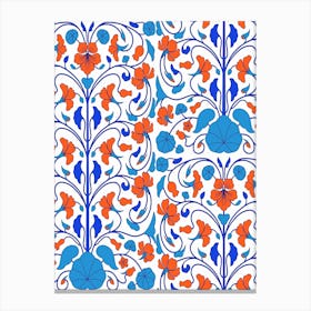 Turkish Floral Pattern — Iznik Turkish pattern, floral decor 1 Canvas Print