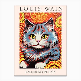 Louis Wain, Kaleidoscope Cats Poster 13 Canvas Print