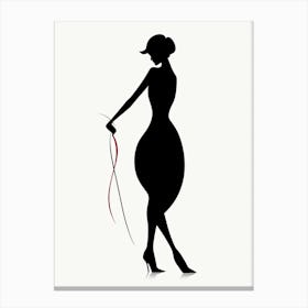 Line Art Woman Body 21 Canvas Print