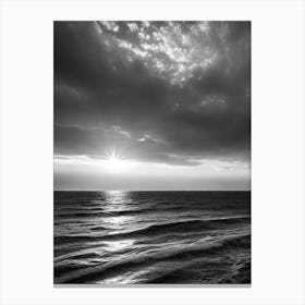 Black And White Sunset Canvas Print