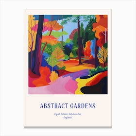 Colourful Gardens Royal Botanic Gardens Kew United Kingdom 4 Blue Poster Canvas Print