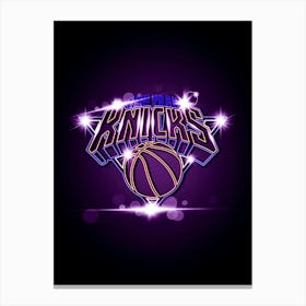 New York Knicks Neon Canvas Print