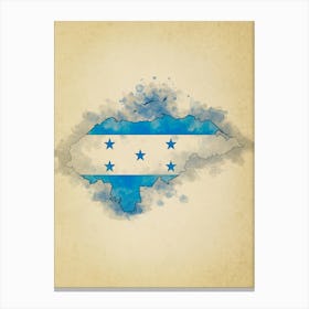 Honduras Flag Vintage Canvas Print