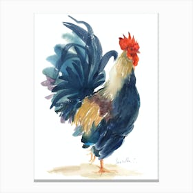 Blue Rooster2 Canvas Print