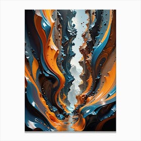 Abstract Painting The Dance of Color 1 Canvas Print