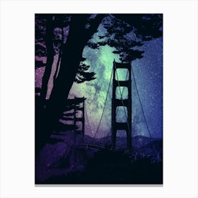 Bridge Construction Trees Canvas Print