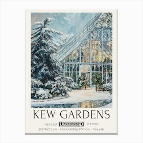 William Morris Prints Kew Gardens Snow Christmas Gift Winter Vintage Canvas Print