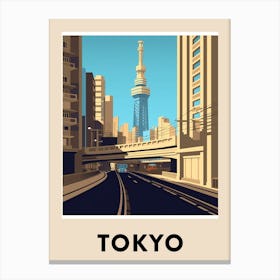 Tokyo 5 Vintage Travel Poster Canvas Print