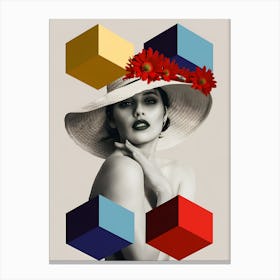 Woman In A Hat 4 Canvas Print