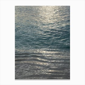 Sea water and subtle reflections of sunlight 1 Canvas Print